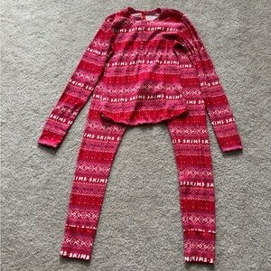 Skims fair isle holiday pajama set M